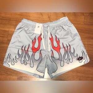 Nike Sportswear NSW Fire Flames Blue/Red Shorts DV9628-425 Men’s L XL NEW